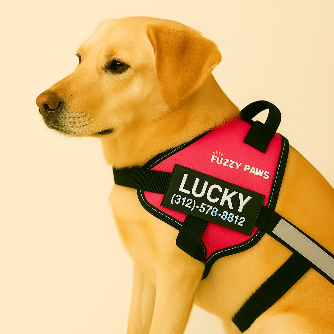 Personalized Reflective Dog Harness – Adjustable, Customizable with Name and Phone Number