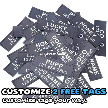 dog harness with phone number