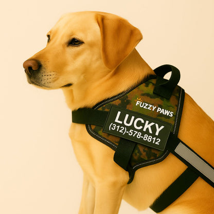 Personalized Reflective Dog Harness – Adjustable, Customizable with Name and Phone Number