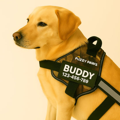 Personalized Reflective Dog Harness – Adjustable, Customizable with Name and Phone Number