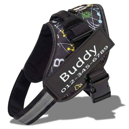 Personalized Dog Harness – Custom Name and Phone Tag – Adjustable and Reflective