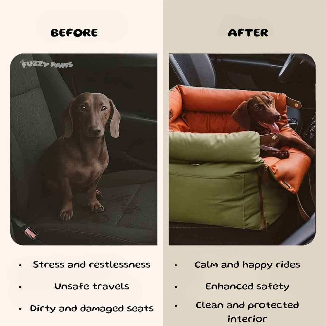 Dog Car Seat Bed – Booster Style, Comfortable for Travel