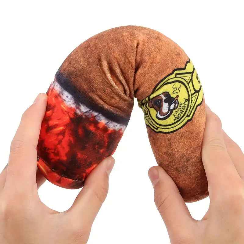 Plush Dog Toy – Stick Shape, Soft and Squeaky for Interactive Play