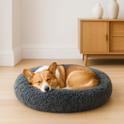 Round Cloud Pet Bed – Washable with Zipper – For Dogs and Cats