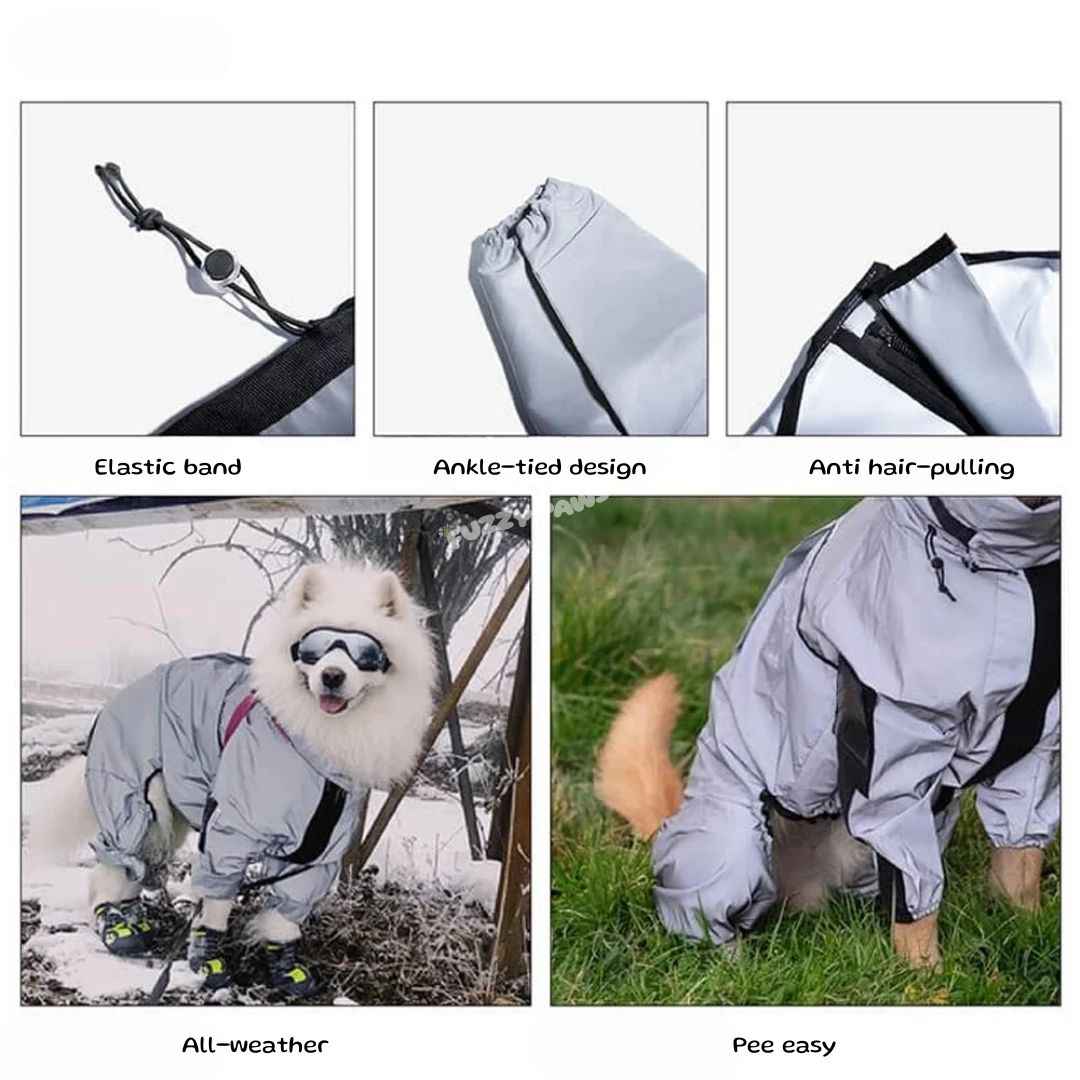 Reflective Waterproof Dog Raincoat