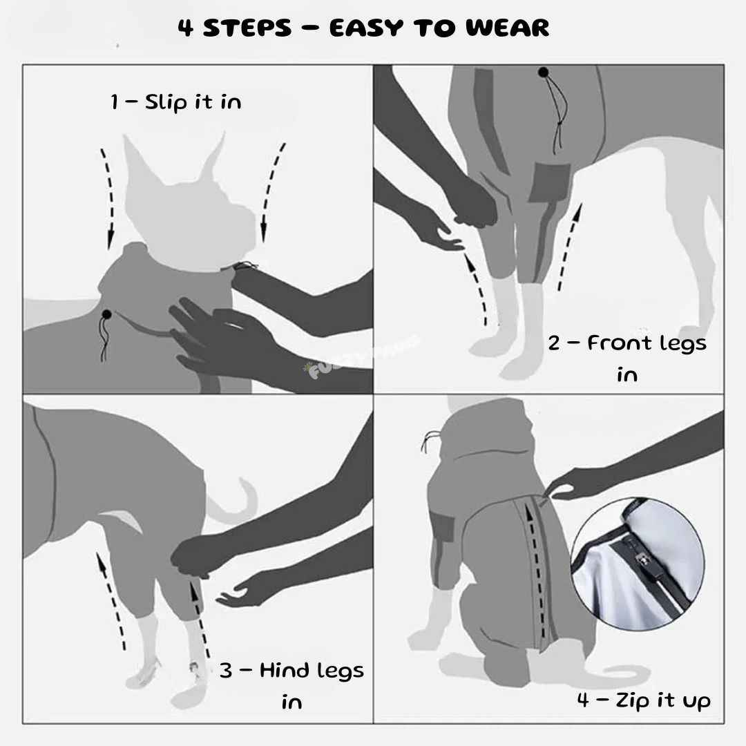 Reflective Waterproof Dog Raincoat