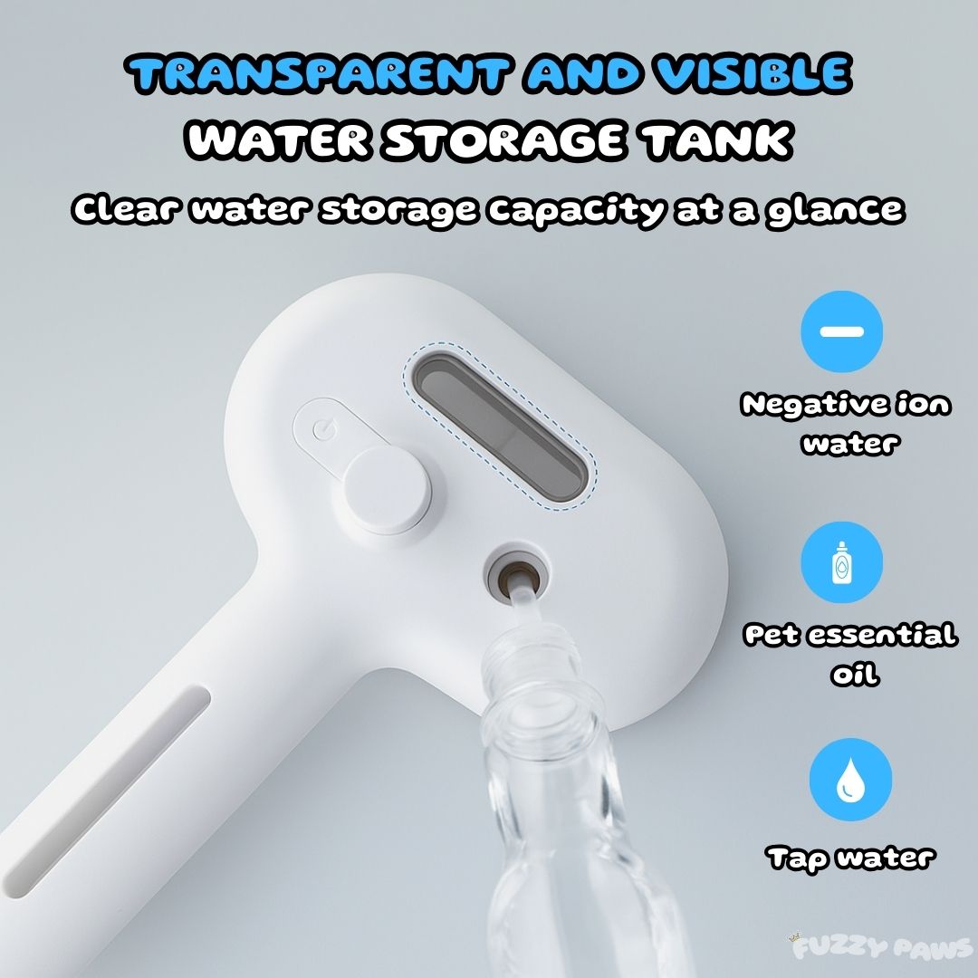 Rechargeable Pet Brush with Steam Spray – Grooming, Hair Removal and Massage