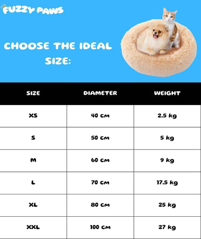 Round Cloud Pet Bed – Washable with Zipper – For Dogs and Cats