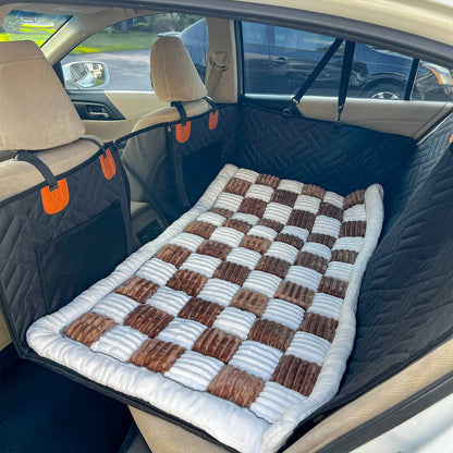 Padded and Washable Car Dog Bed – Non-Slip Base with Seat Extender (Supports up to 127kg)
