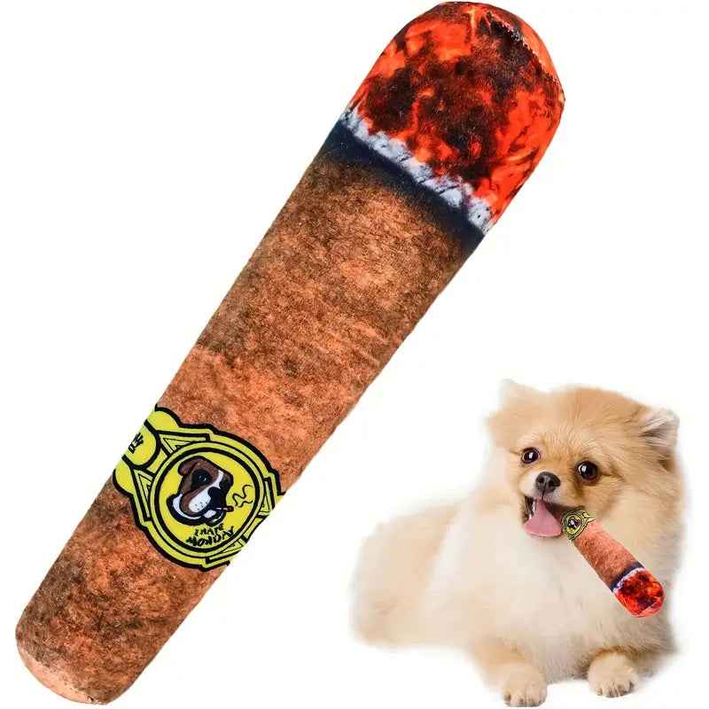 Plush Dog Toy – Stick Shape, Soft and Squeaky for Interactive Play