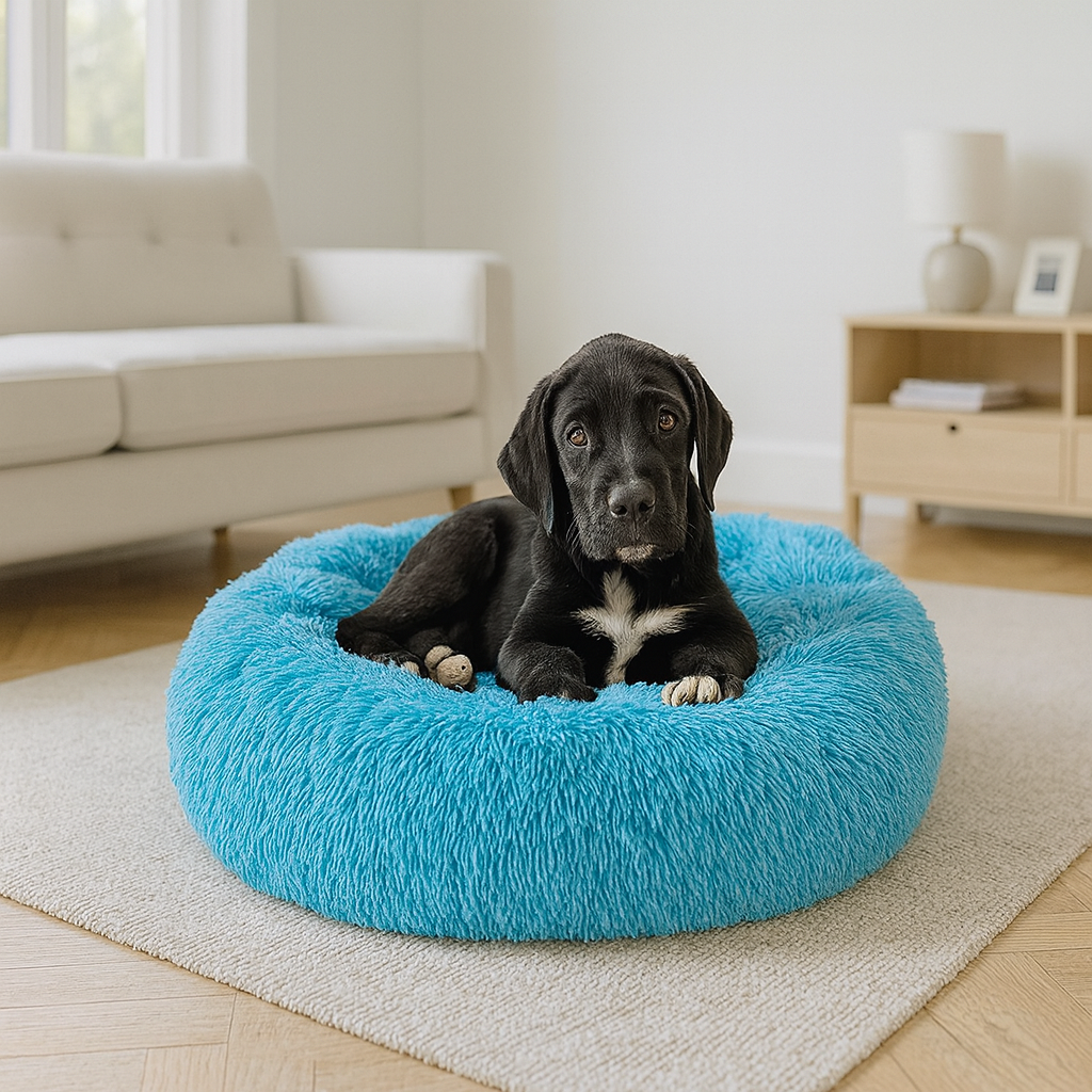 Round Cloud Pet Bed – Washable with Zipper – For Dogs and Cats