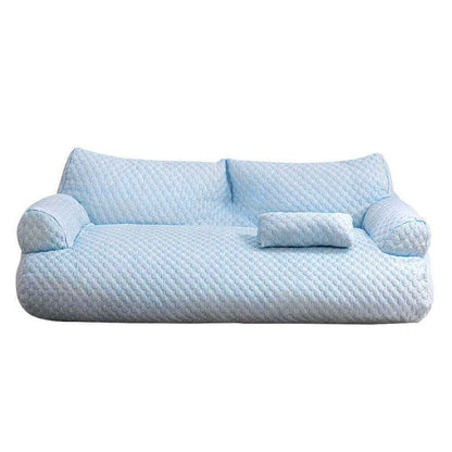 Dog Cooling Bed – Ice Silk, Breathable, Washable Sofa Style