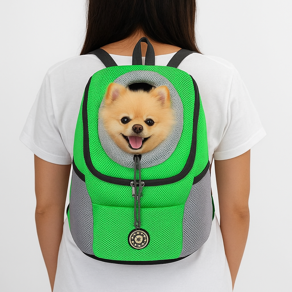 Dog Carrier Backpack – Adjustable, Front and Back Carry, Up to 12kg