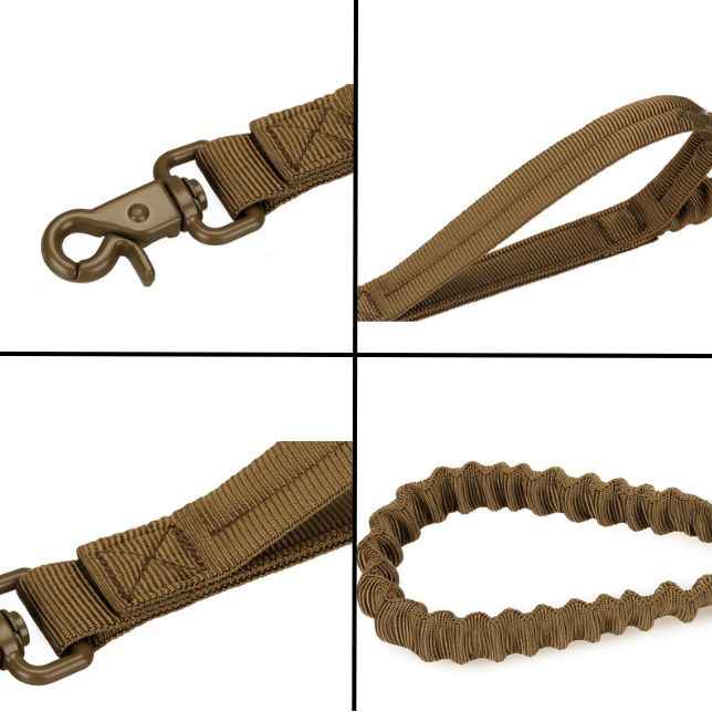 Tactical Dog Leash with Dual Handle – Heavy Duty Bungee, No-Pull Design for Large Dogs