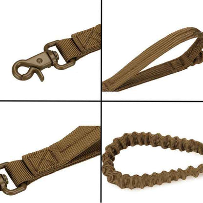 Tactical Dog Leash with Dual Handle – Heavy Duty Bungee, No-Pull Design for Large Dogs