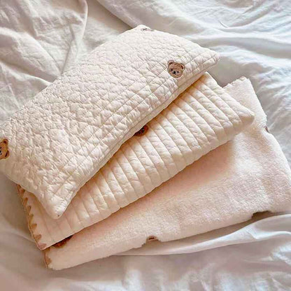 Cozy Embroidered Cotton Pet Pillow Bed