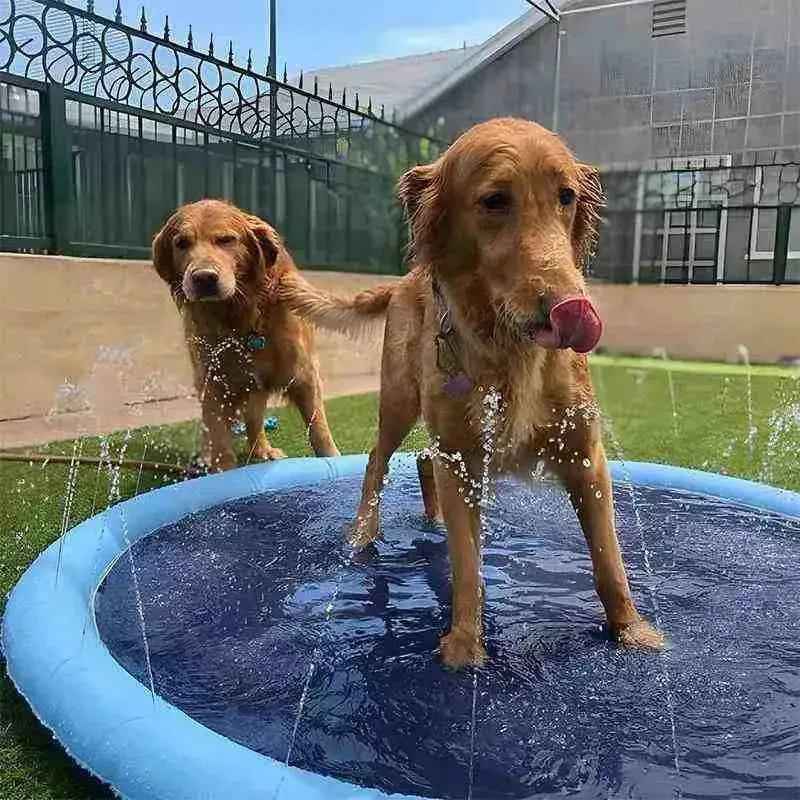 Dog Pool with Sprinkler Fountain – For Small to Large Dogs
