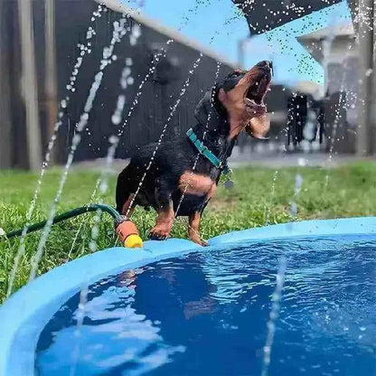 Dog Pool with Sprinkler Fountain – For Small to Large Dogs
