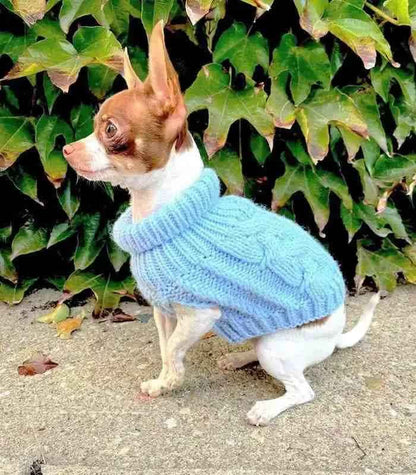 Dog Sweater – Knitted Winter Design with Collar, for Small to Large Dogs