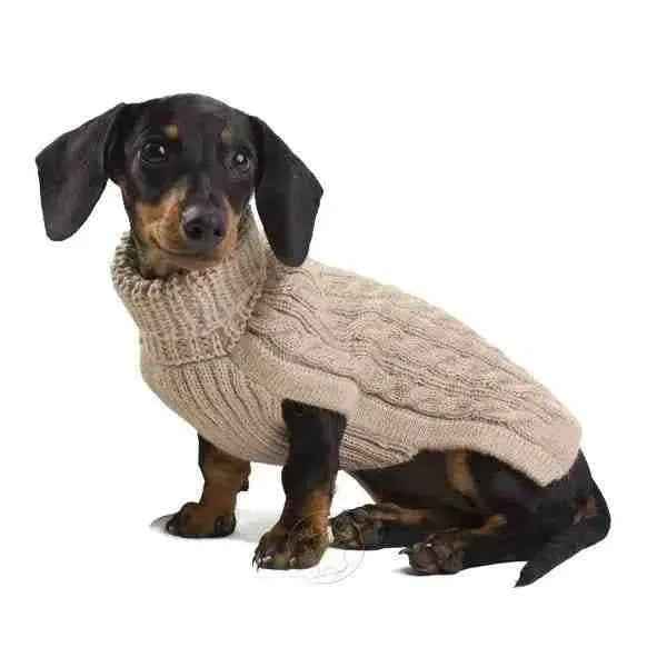 Dog Sweater – Knitted Winter Design with Collar, for Small to Large Dogs
