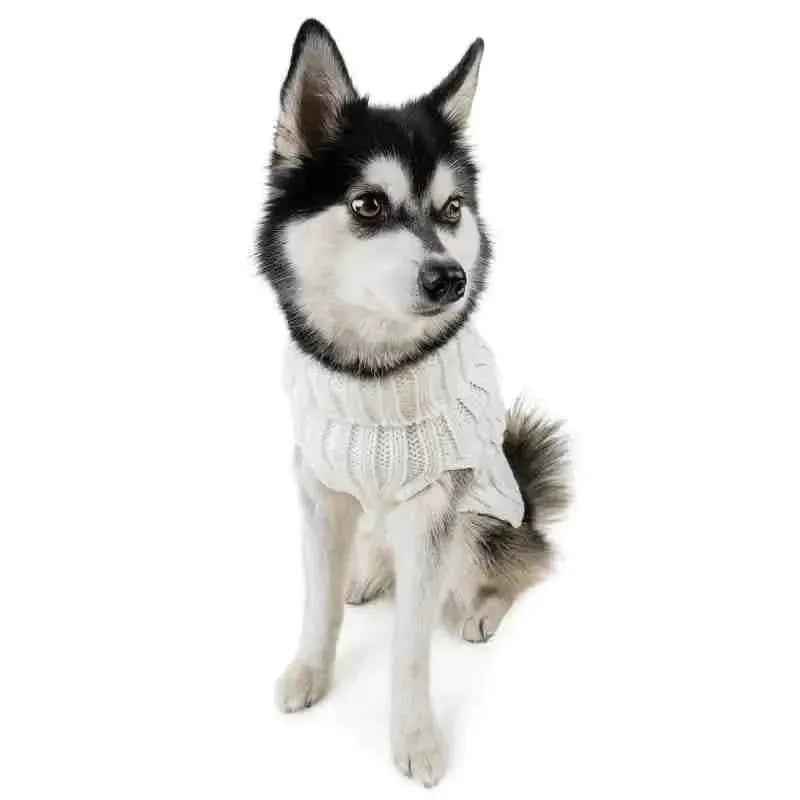 Dog Sweater – Knitted Winter Design with Collar, for Small to Large Dogs