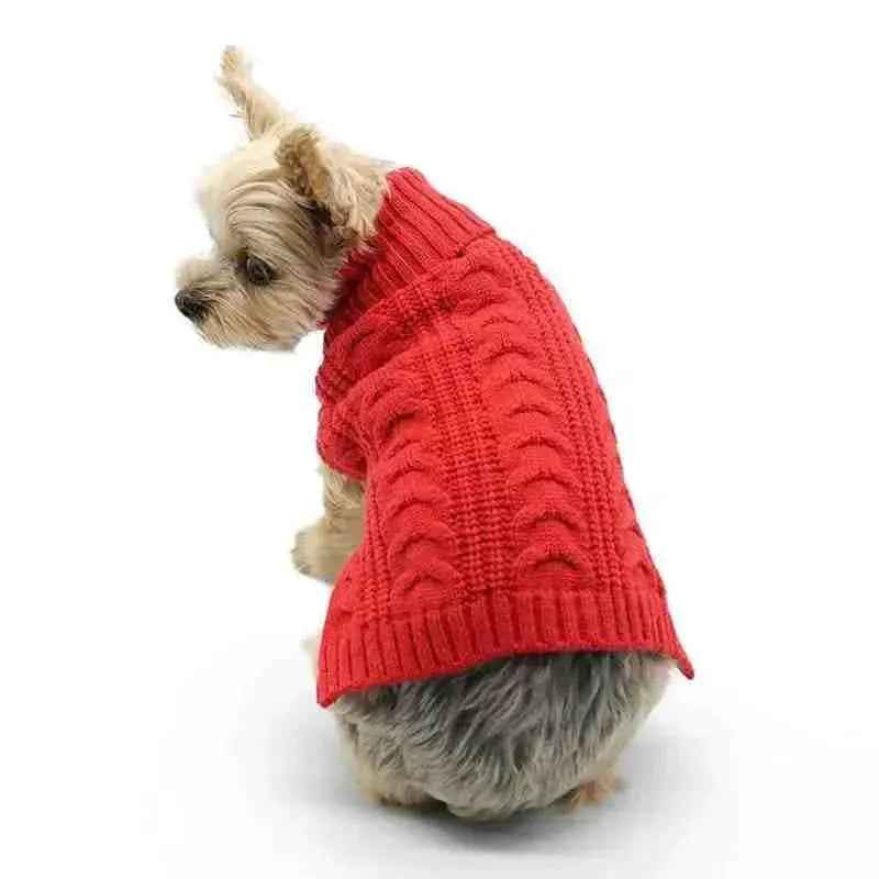 Dog Sweater – Knitted Winter Design with Collar, for Small to Large Dogs
